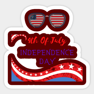 4th of july independence day american flag. Edit Sticker